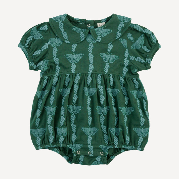 short sleeve peter pan bubble | juniper butterfly vine | bamboo