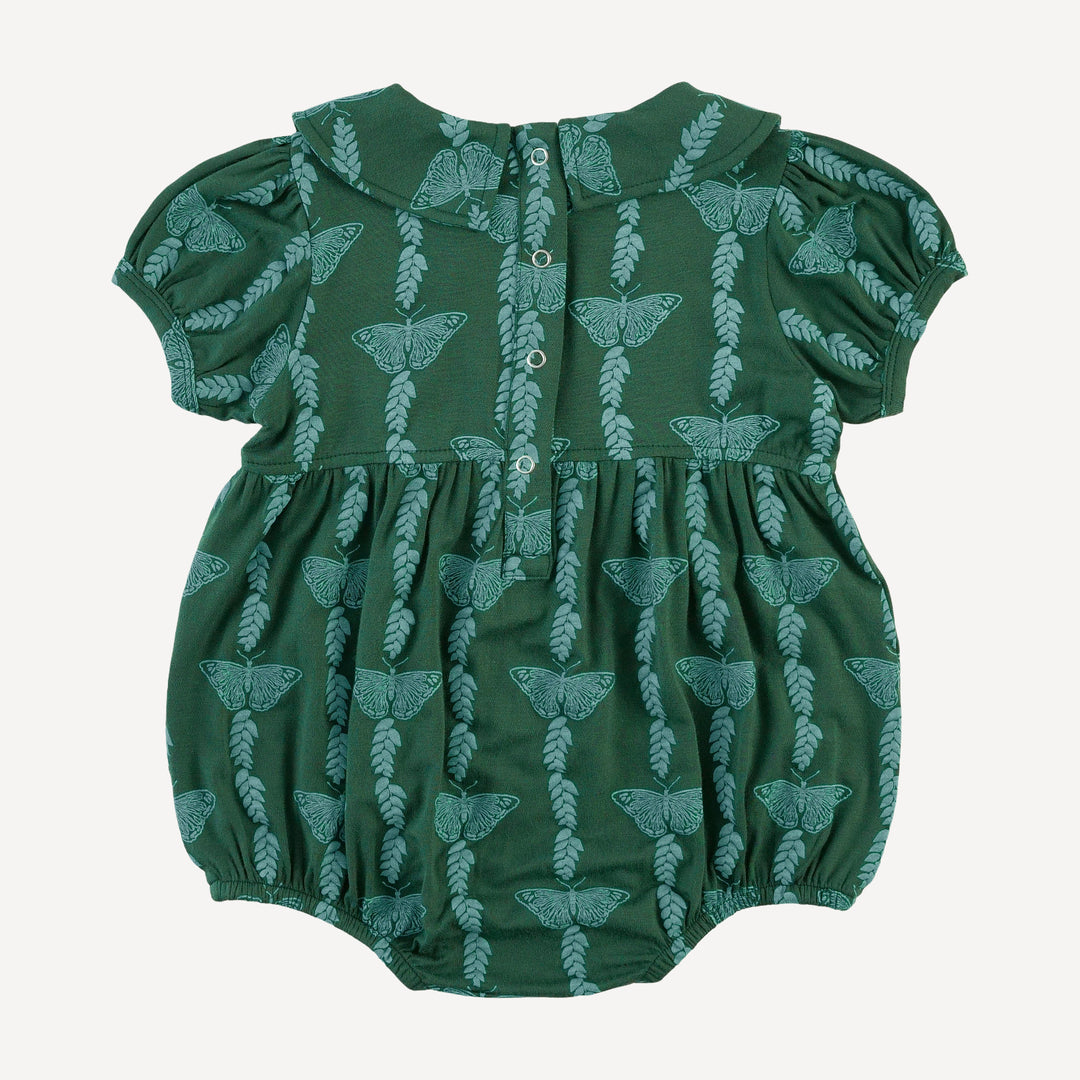 short sleeve peter pan bubble | juniper butterfly vine | bamboo