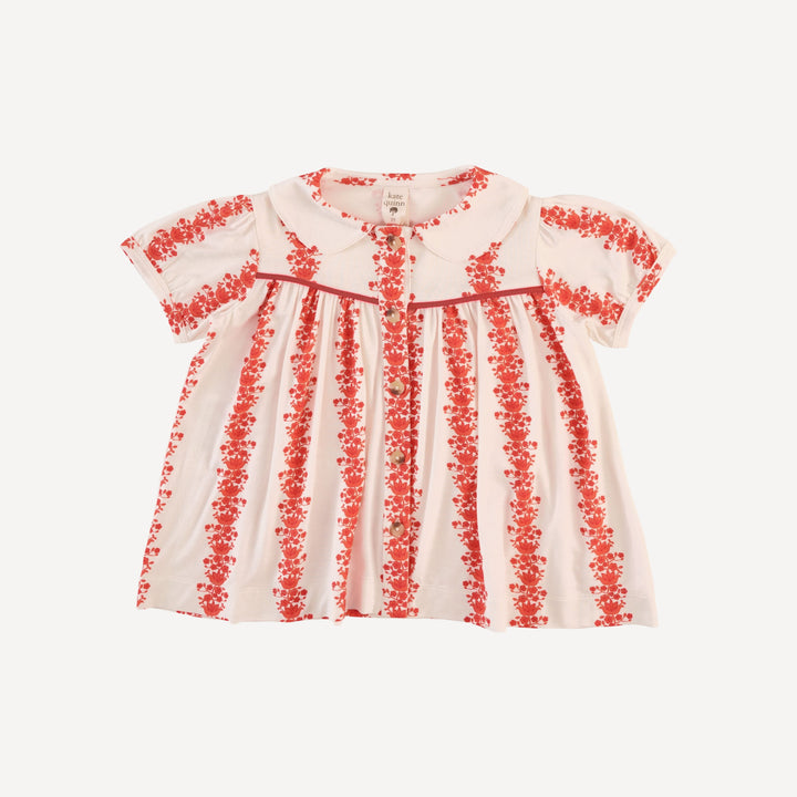 short sleeve cowgirl top | bougainvillea | bamboo