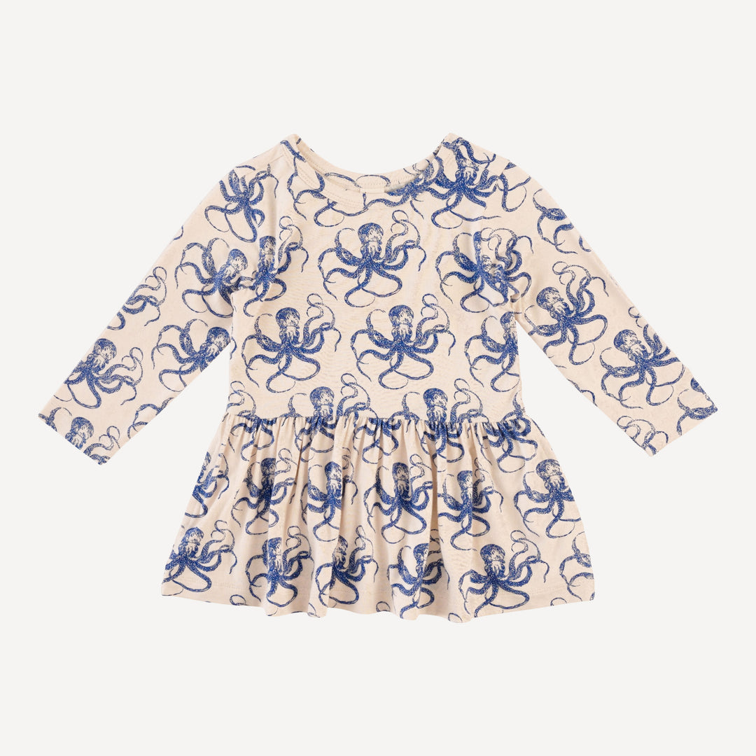 long sleeve hazel twirl top | deep sea octopus | bamboo