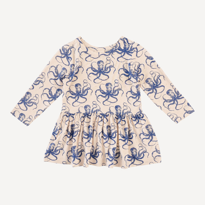 long sleeve hazel twirl top | deep sea octopus | bamboo