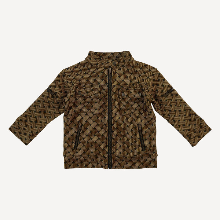 motorcycle jacket | golden basketweave | bamboo