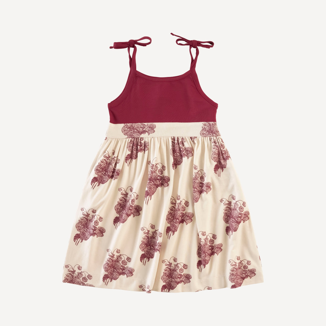 spaghetti tie full skirt pocket ballet dress | stawberry bunch | lenzing modal