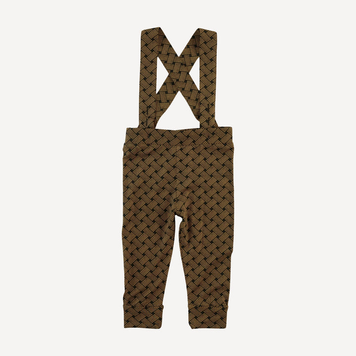 classic cuffed suspender legging | golden basketweave | bamboo