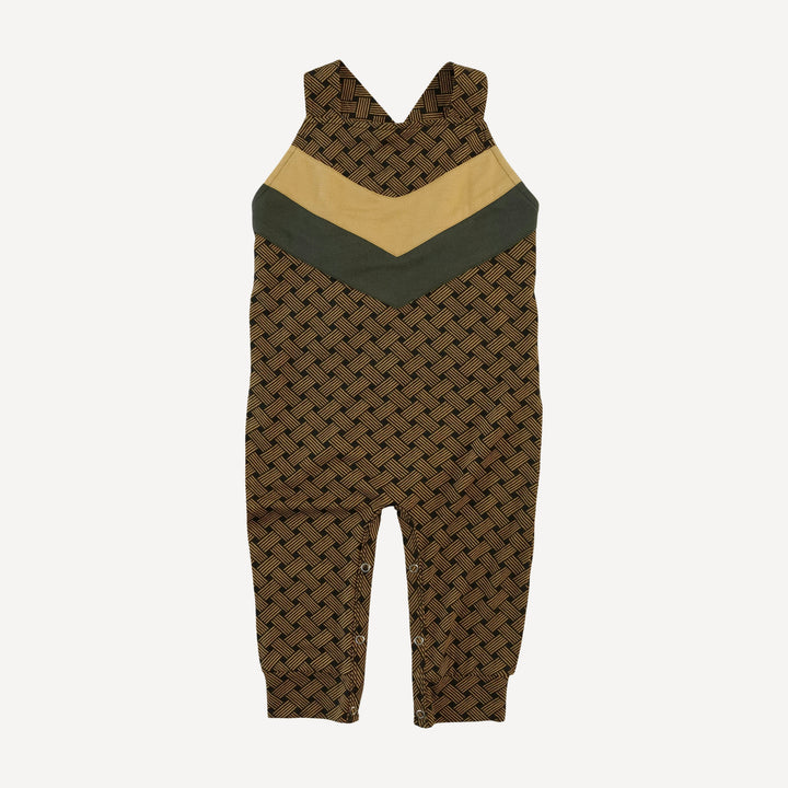 chevron overall jumpsuit | golden basketweave | bamboo