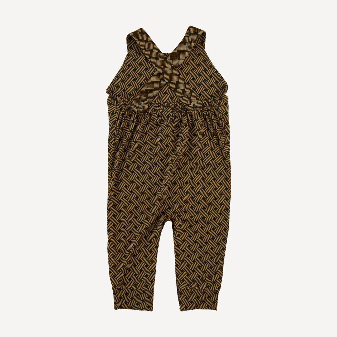chevron overall jumpsuit | golden basketweave | bamboo