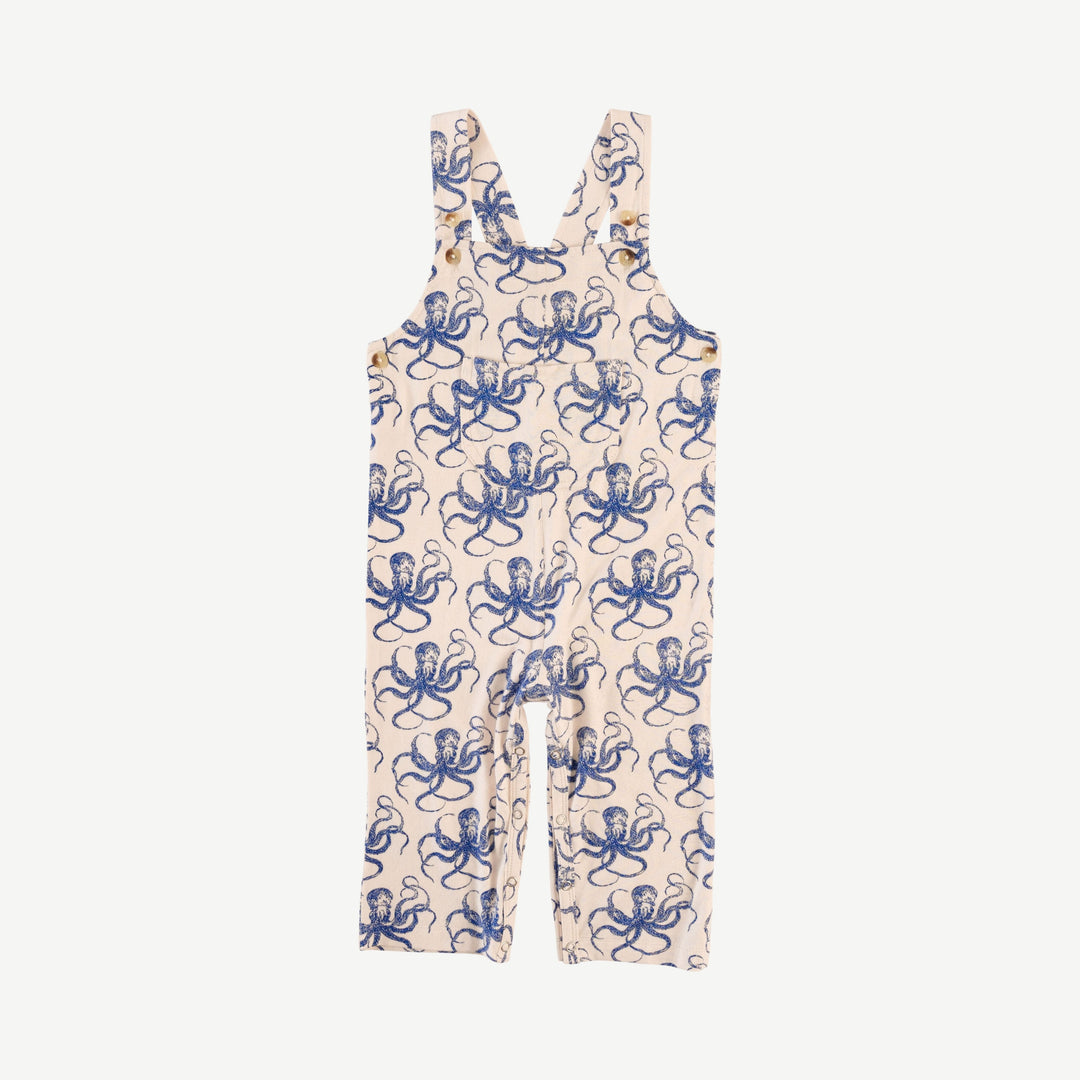patch pocket overall | deep sea octopus | bamboo