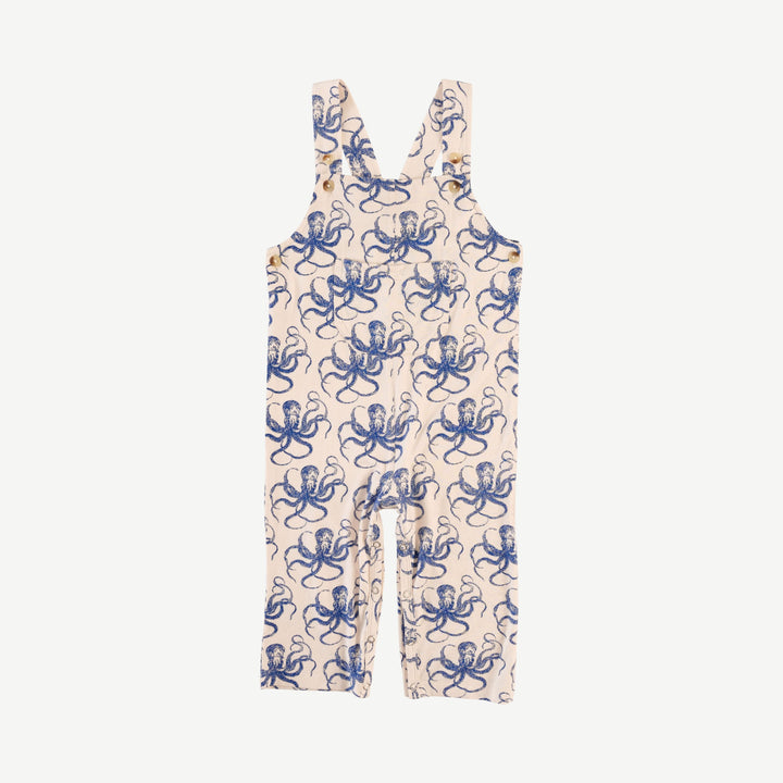 patch pocket overall | deep sea octopus | bamboo