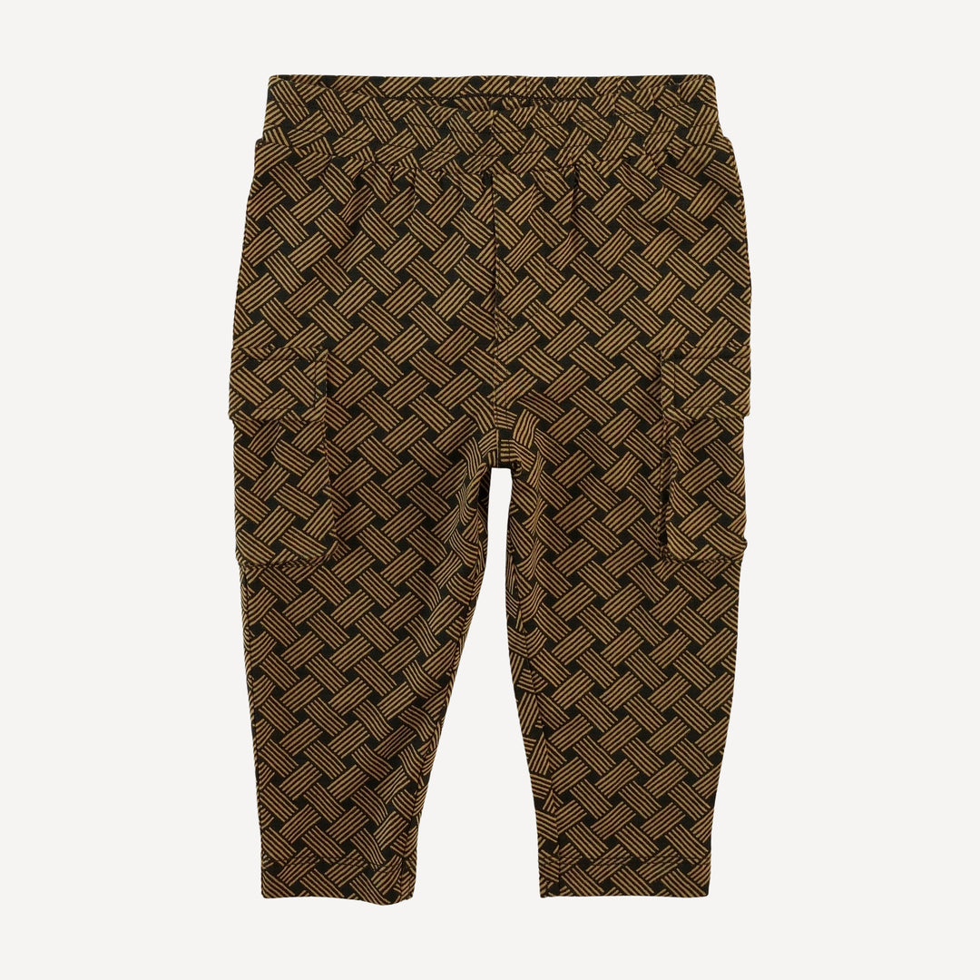 skinny cargo pant | golden basketweave | bamboo