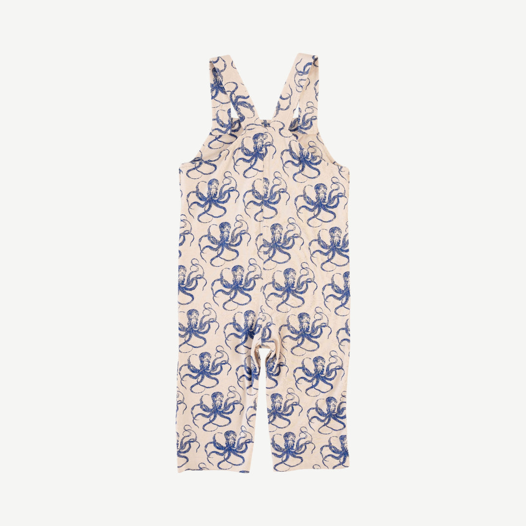 patch pocket overall | deep sea octopus | bamboo