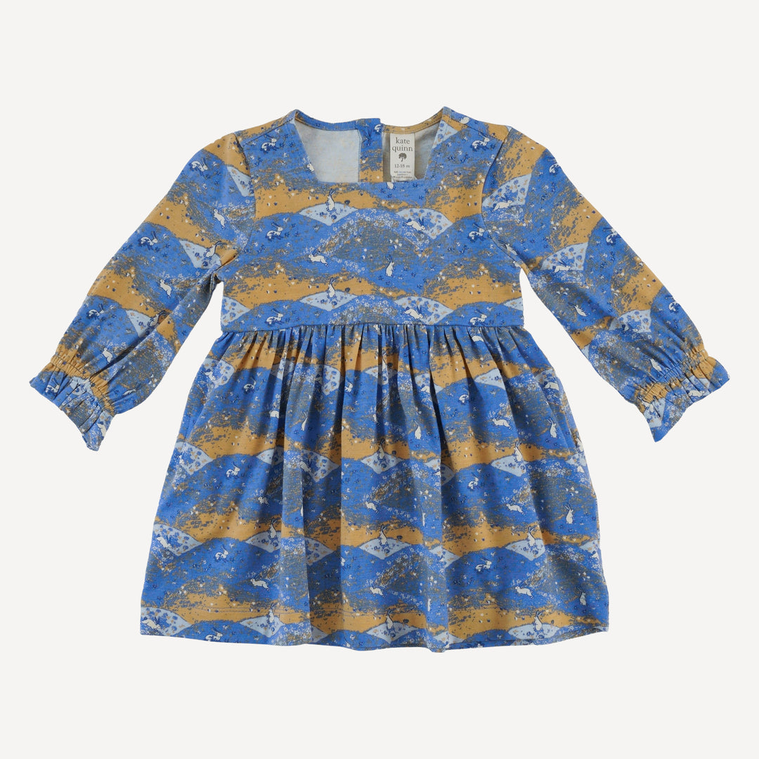 long sleeve square neck dress + legging set | bunny fields | bamboo