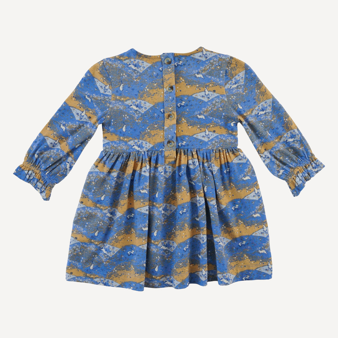long sleeve square neck dress + legging set | bunny fields | bamboo