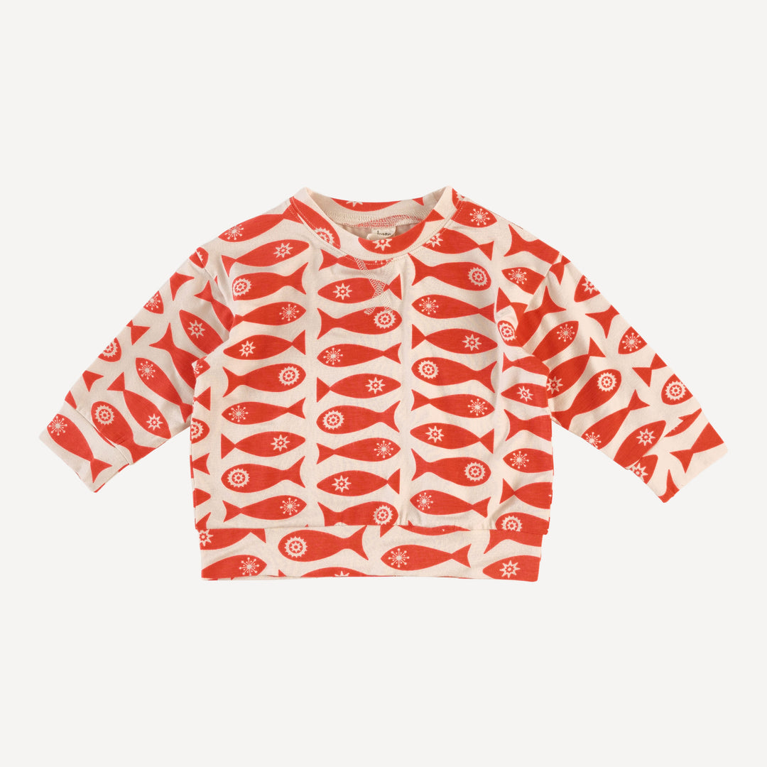 long sleeve relaxed jogger set | market fish | bamboo