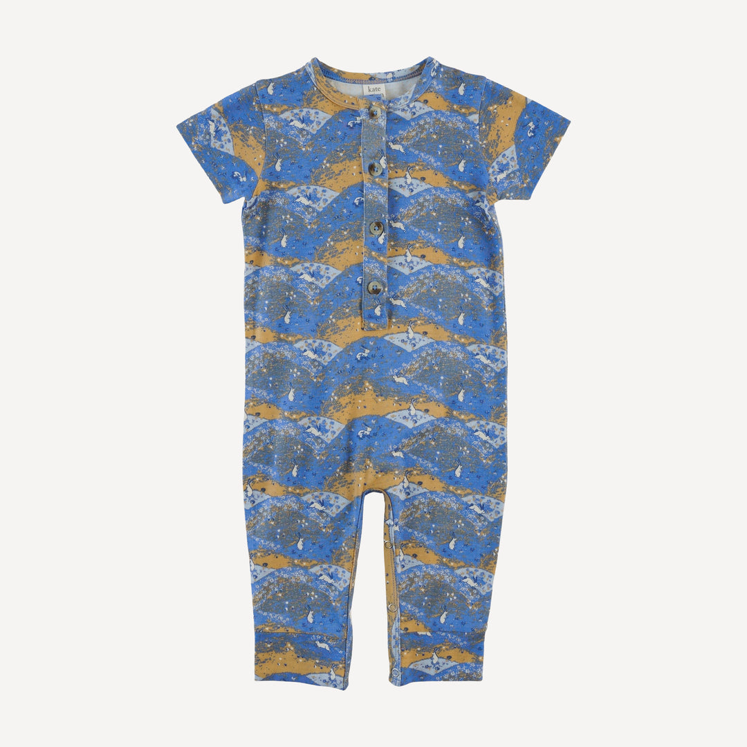 short sleeve sport union suit | bunny fields | bamboo