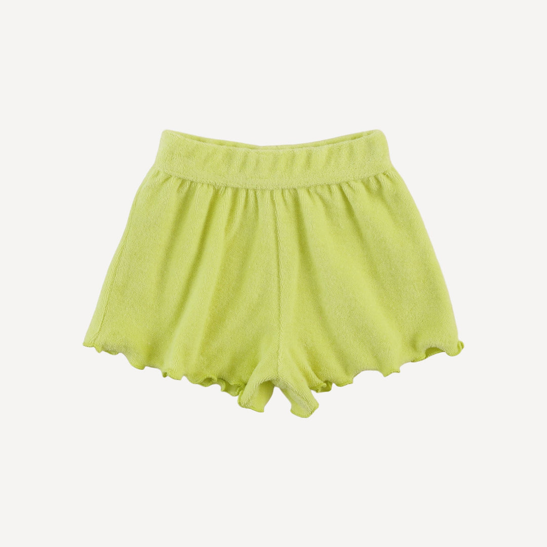 jade short set | lime | organic cotton terry