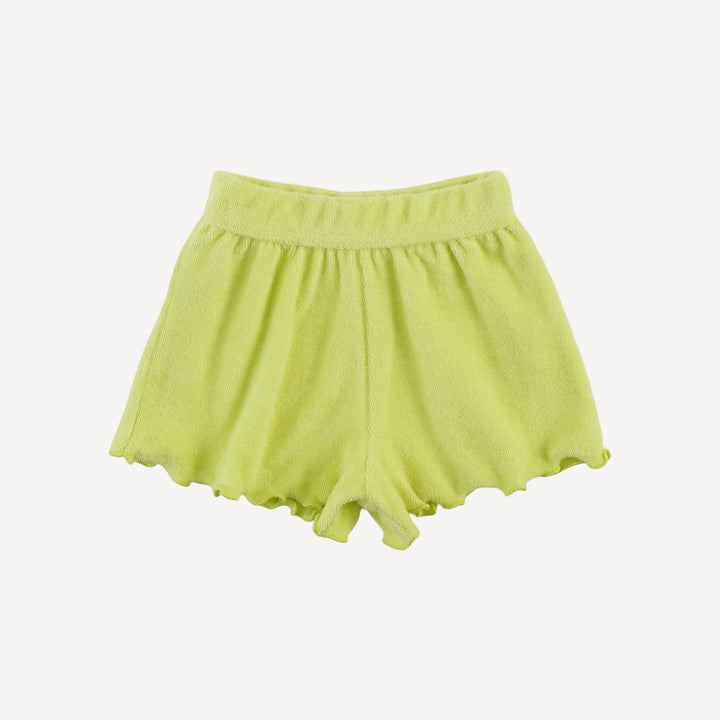 jade short set | lime | organic cotton terry