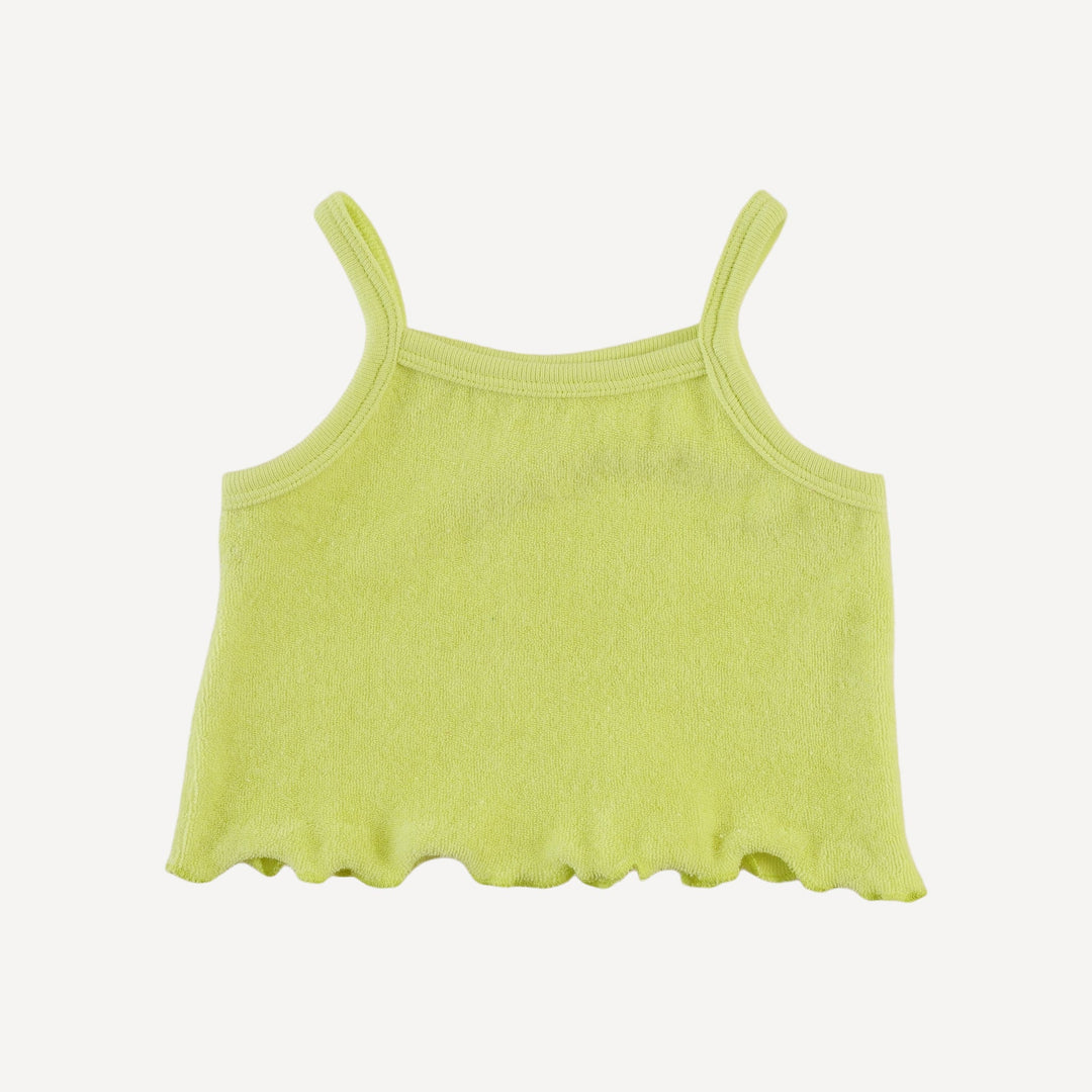 jade short set | lime | organic cotton terry