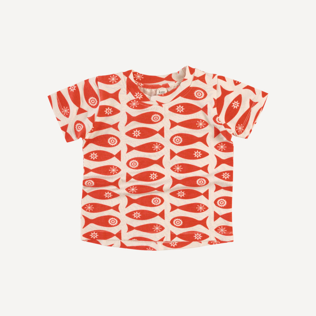 short sleeve essential boxy tee | market fish | bamboo