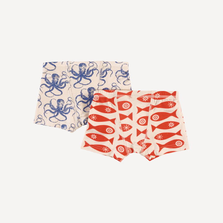 boxer set of 2 | market fish | bamboo