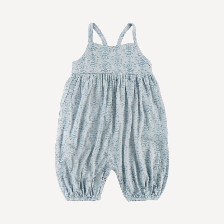 balloon jumpsuit | cornflower folk wallpaper | organic cotton gauze