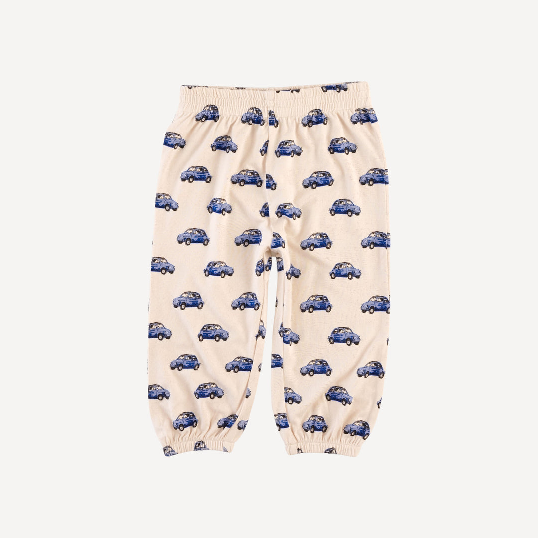 long sleeve relaxed jogger set | vintage mini car | bamboo