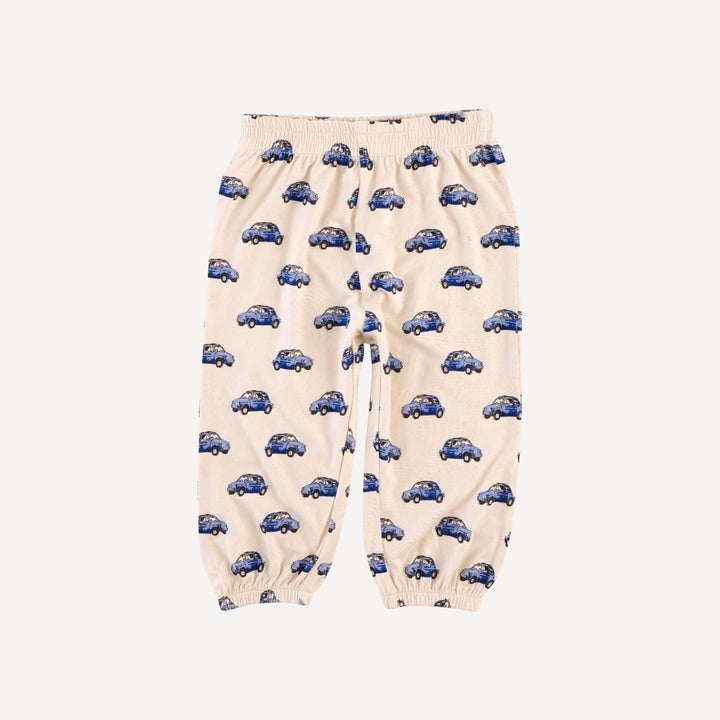 long sleeve relaxed jogger set | vintage mini car | bamboo