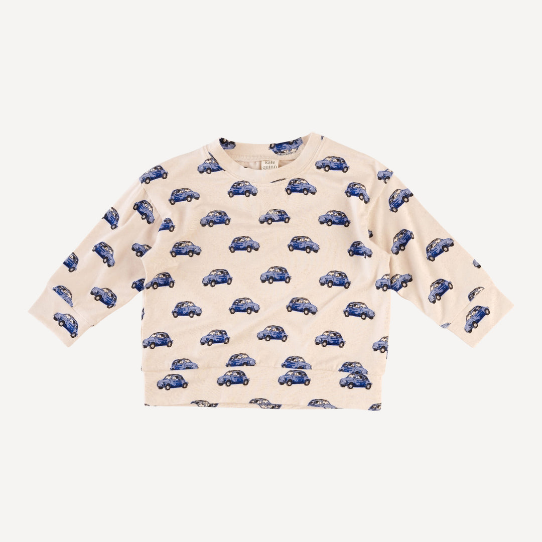 long sleeve relaxed jogger set | vintage mini car | bamboo