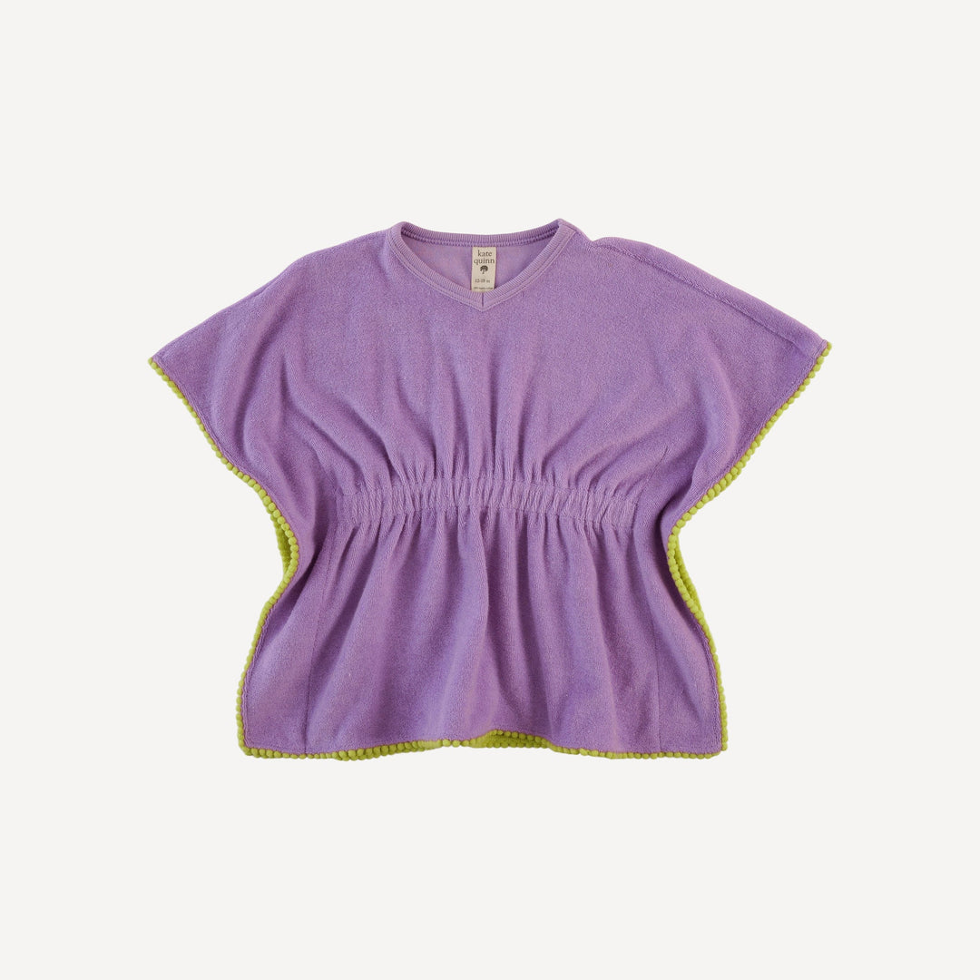 poncho coverup | vivid violet | organic cotton terry