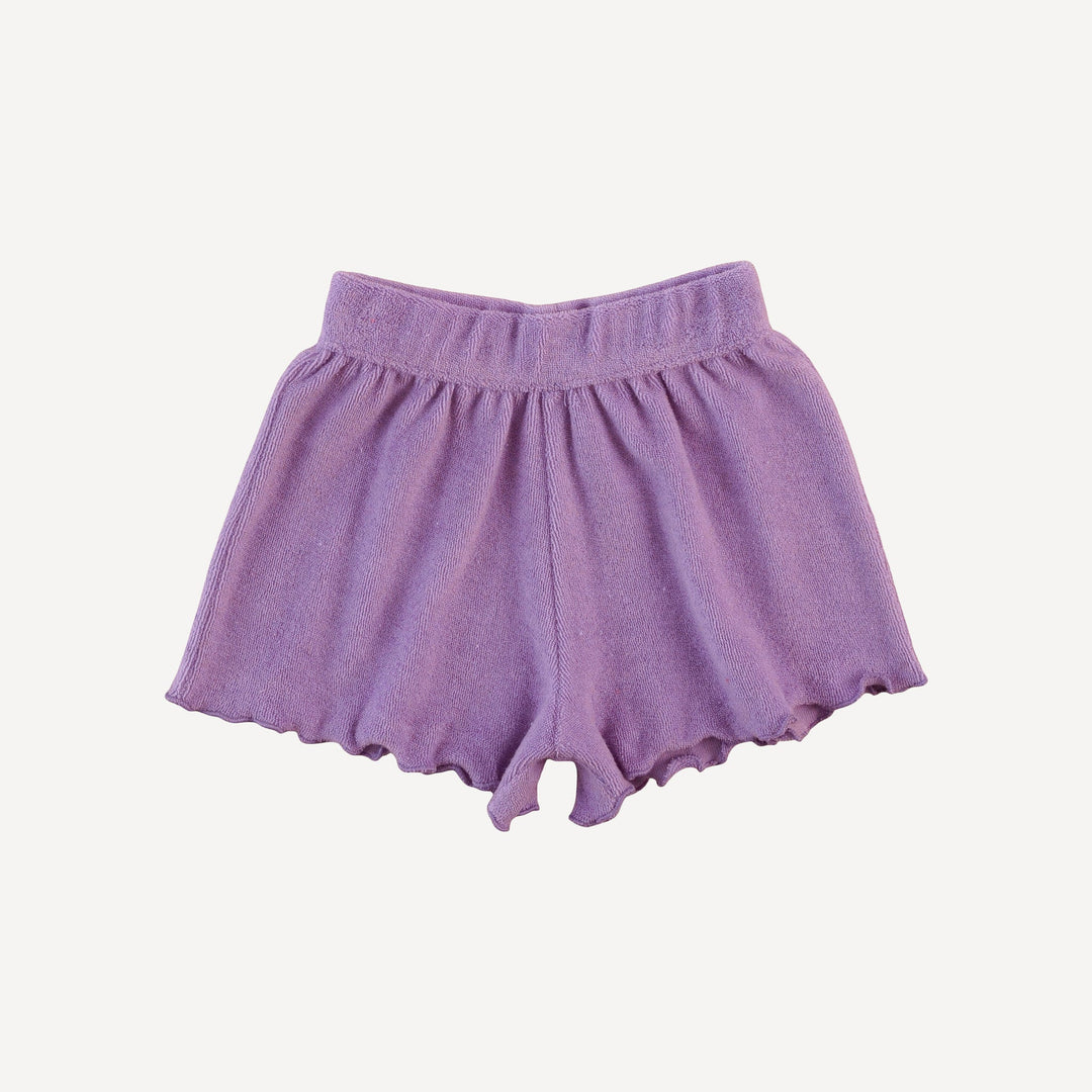 jade short set | vivid violet | organic cotton terry