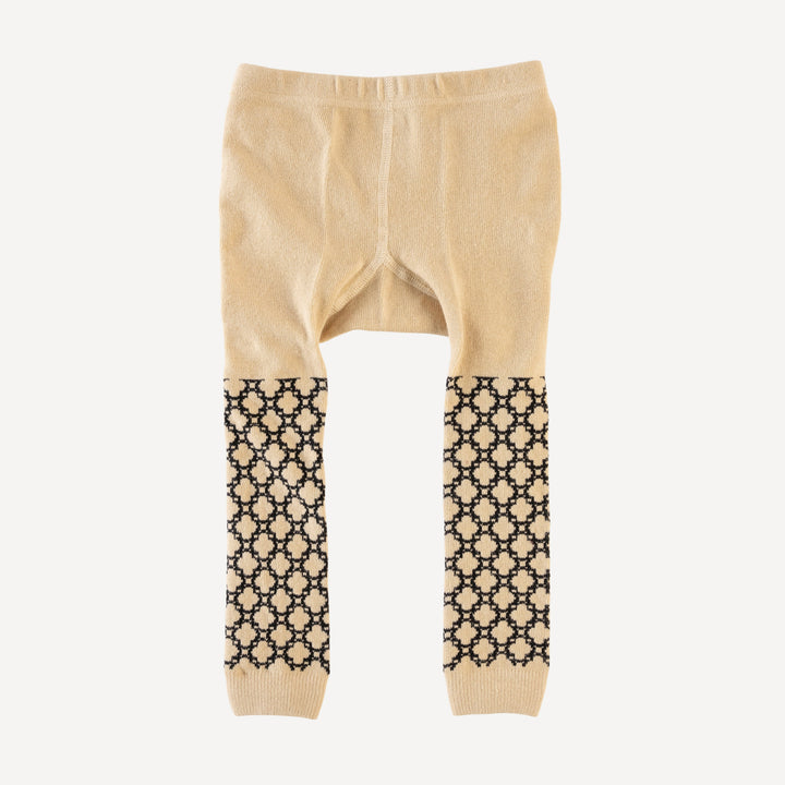 footless tights | french clover | organic cotton jacquard