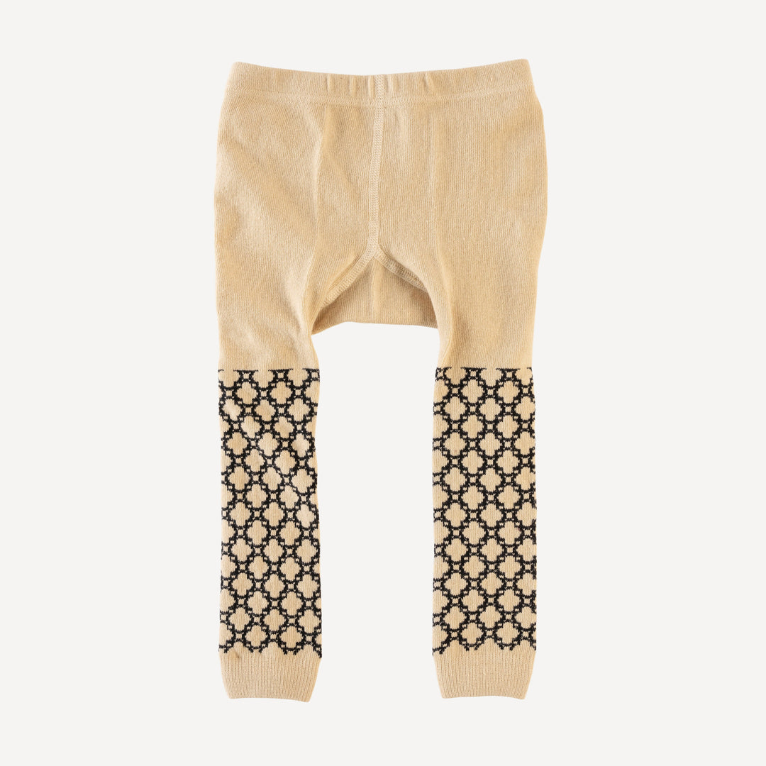 footless tights | french clover | organic cotton jacquard