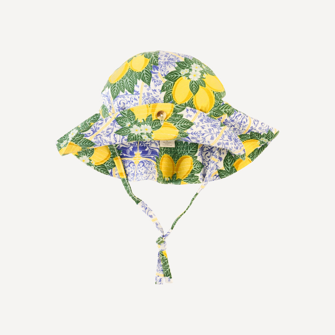 button sun hat | lemons | bamboo