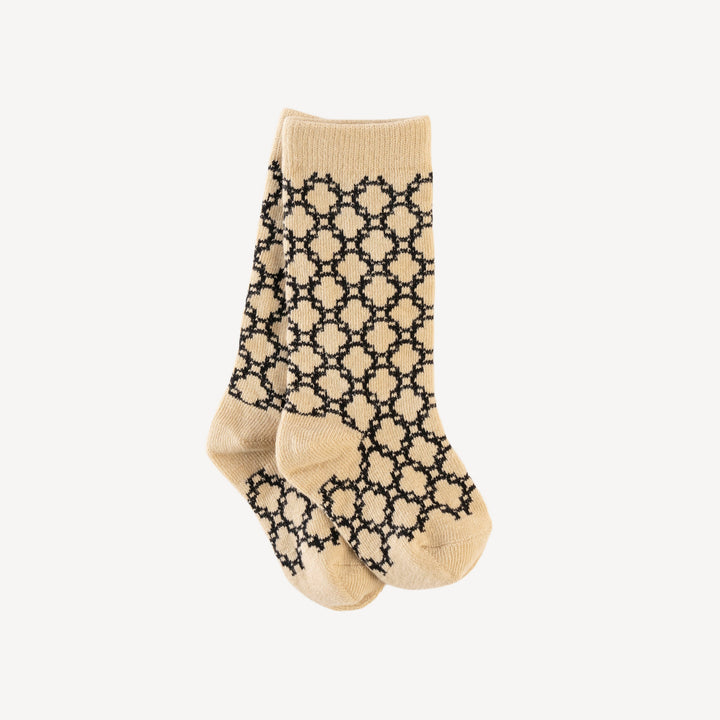 knee socks | french clover | organic cotton jacquard