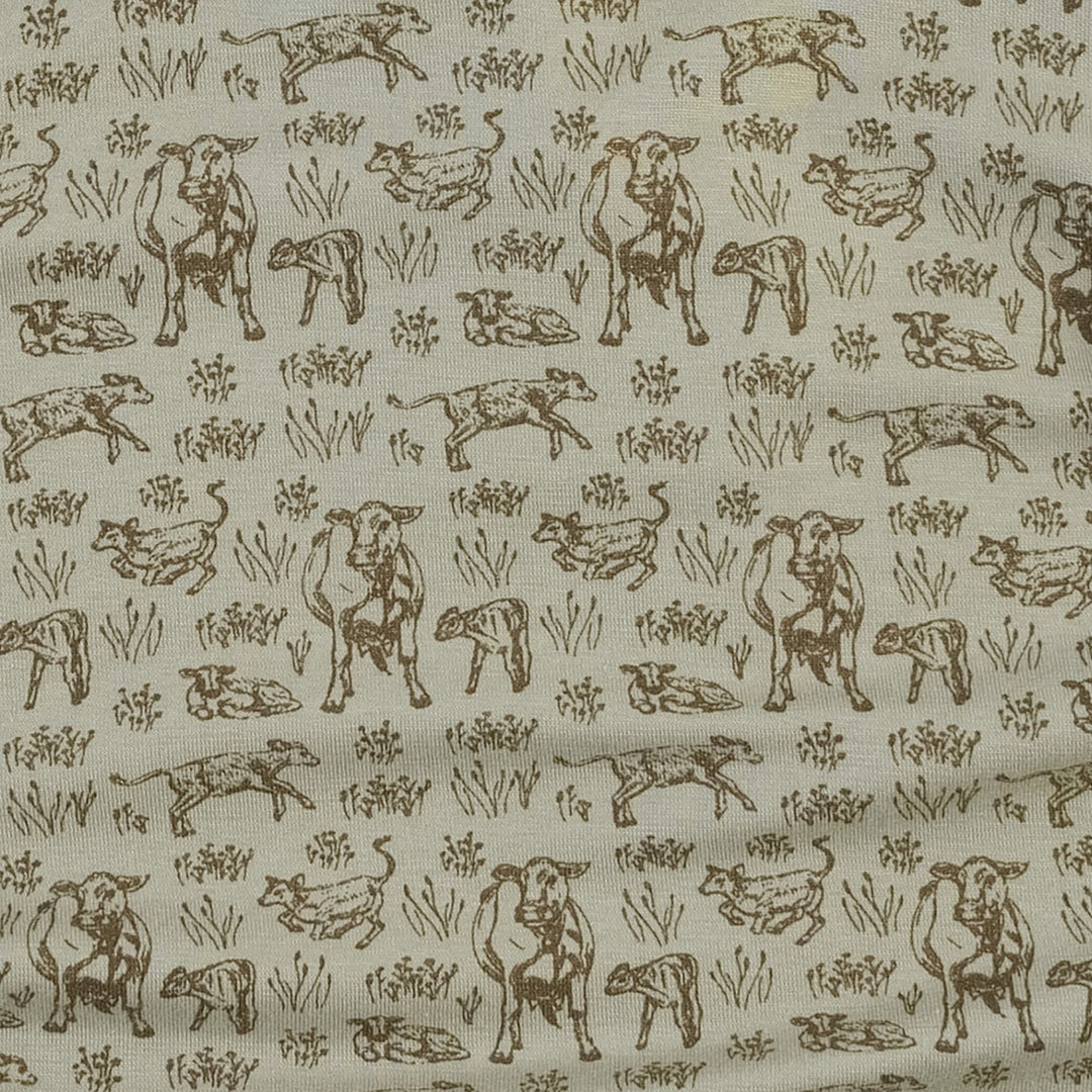 long sleeve baseball henley tee | cow pasture | bamboo