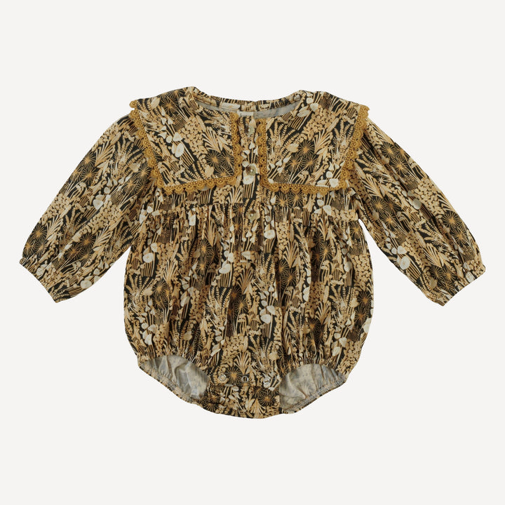 long sleeve square collar bubble | taffy foliage | bamboo
