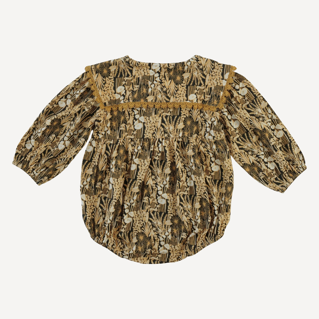 long sleeve square collar bubble | taffy foliage | bamboo