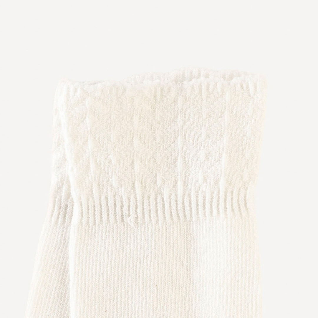 ruffle knee socks | coconut | organic cotton