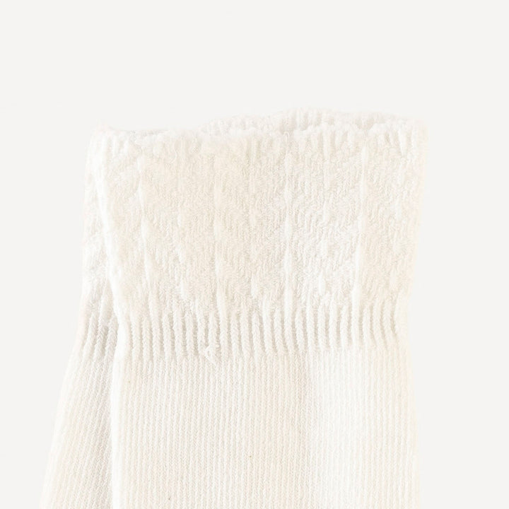 ruffle knee socks | coconut | organic cotton