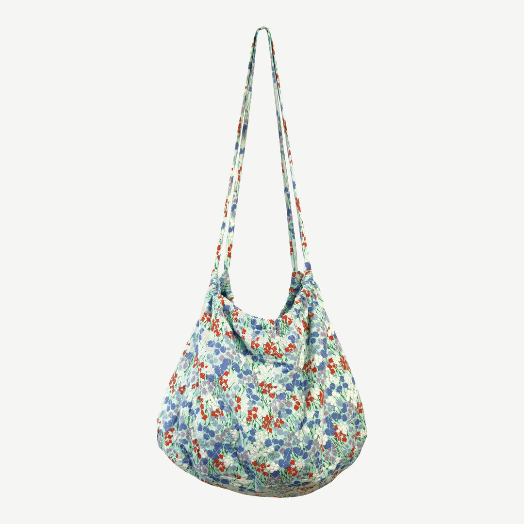 quilted carryall tote | impressionist floral | bamboo