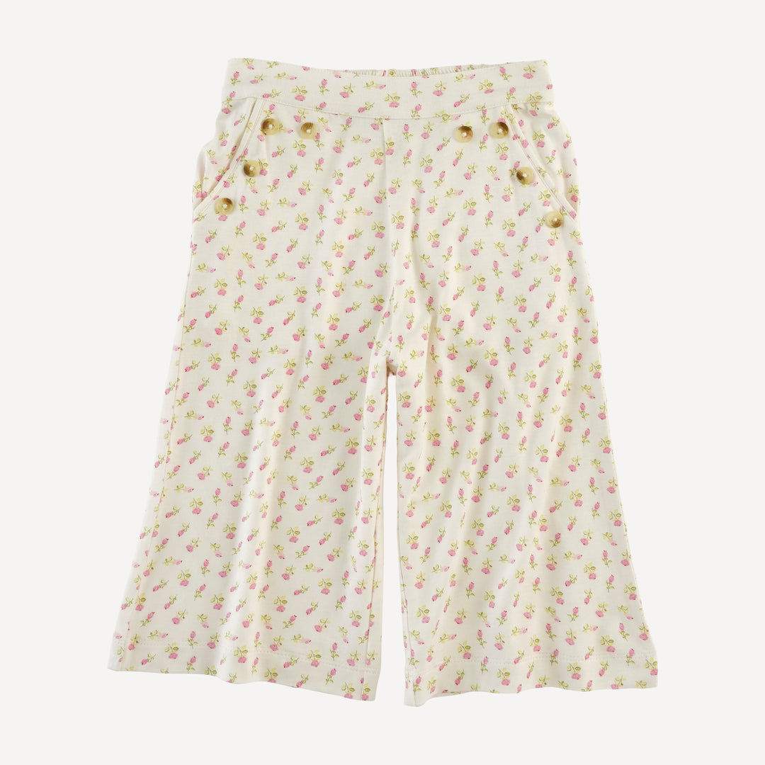 piped sailor pant | rose bud | bamboo