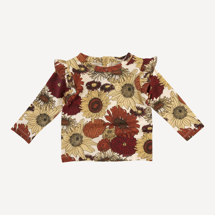 long flutter sleeve tee | harvest sunflower | bamboo