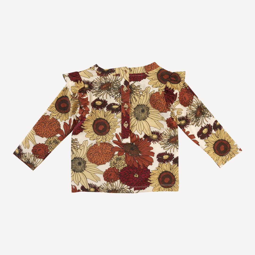 long flutter sleeve tee | harvest sunflower | bamboo