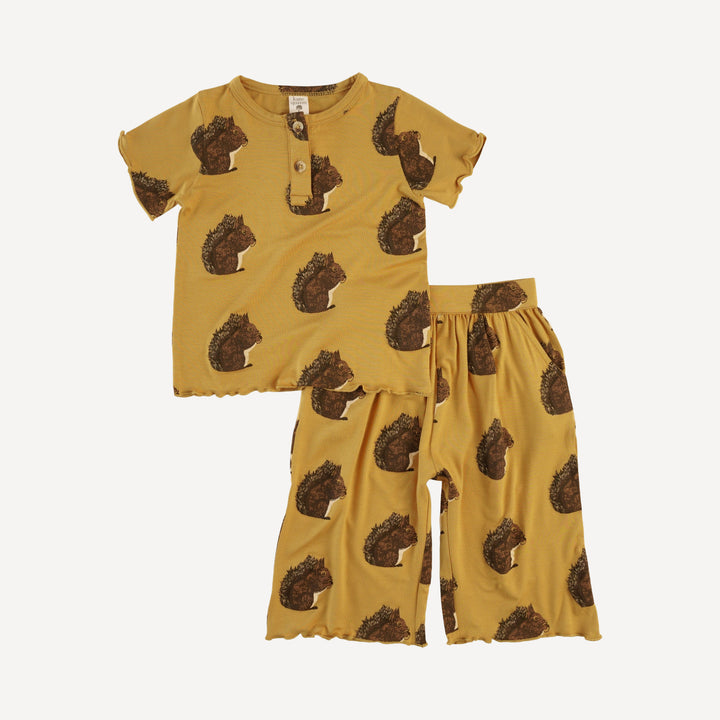 short sleeve jade set 2.0 | acorn squirrel | bamboo