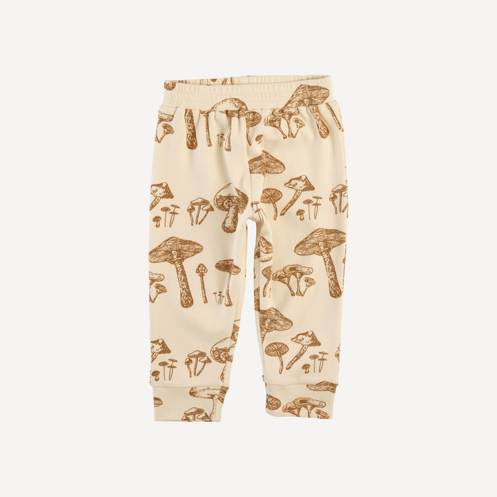 long sleeve hooded cuffed jogger set | wild mushroom | organic cotton interlock
