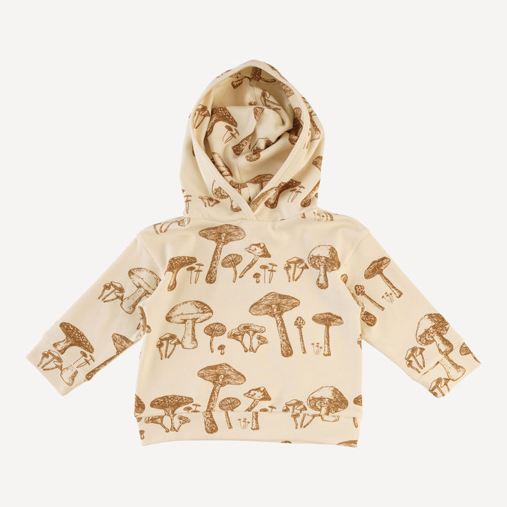 long sleeve hooded cuffed jogger set | wild mushroom | organic cotton interlock