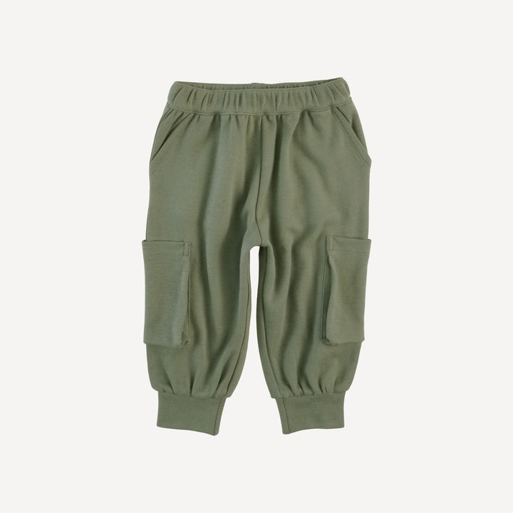 short sleeve ringer tee + cargo bubble set | green veggies | organic cotton interlock