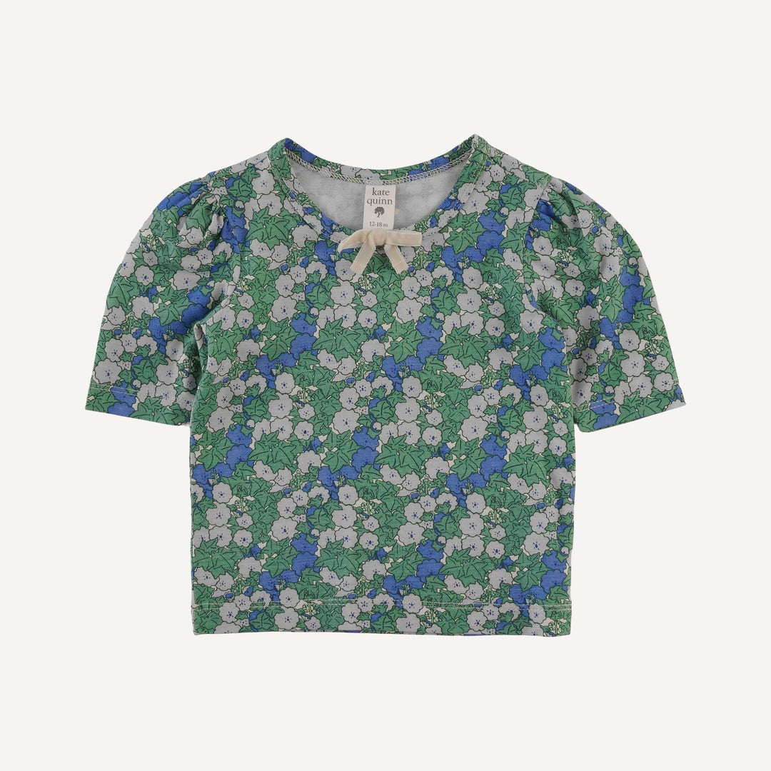 sarah bow top | blue ivy floral | bamboo