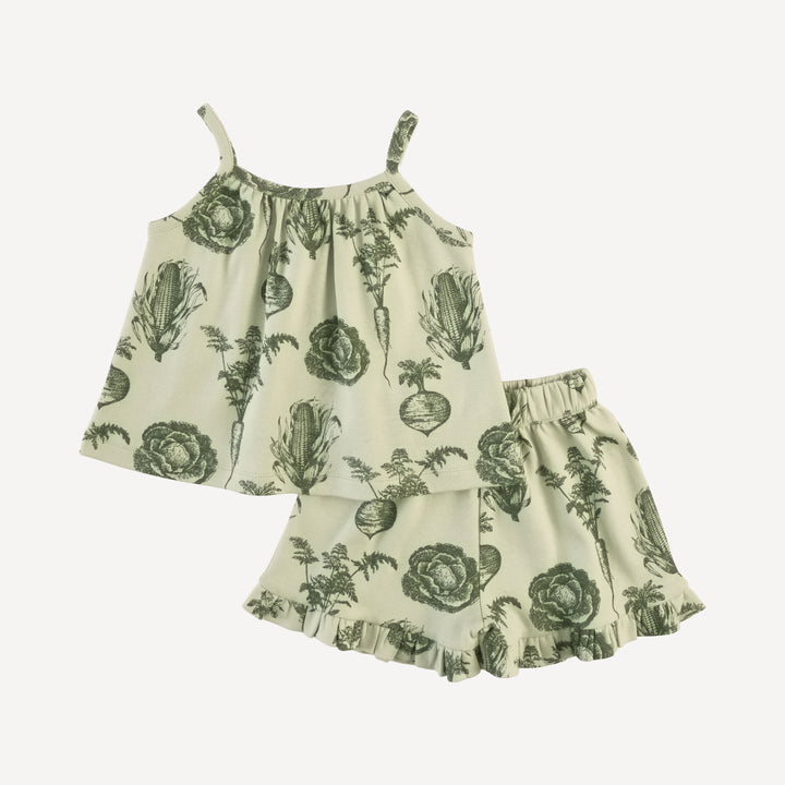 lively set | green veggies | organic cotton interlock