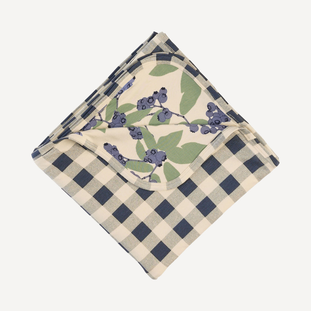 double layer blanket | blueberries | bamboo