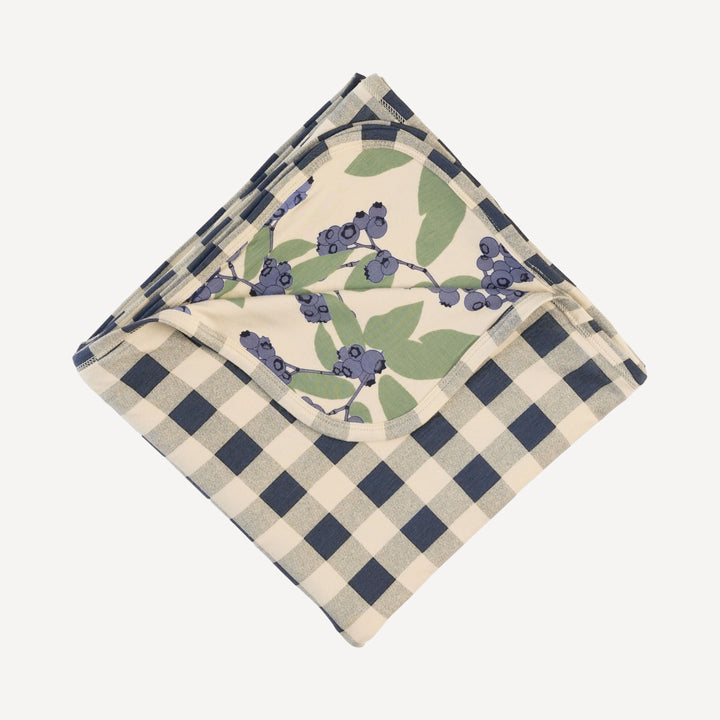 double layer blanket | blueberries | bamboo